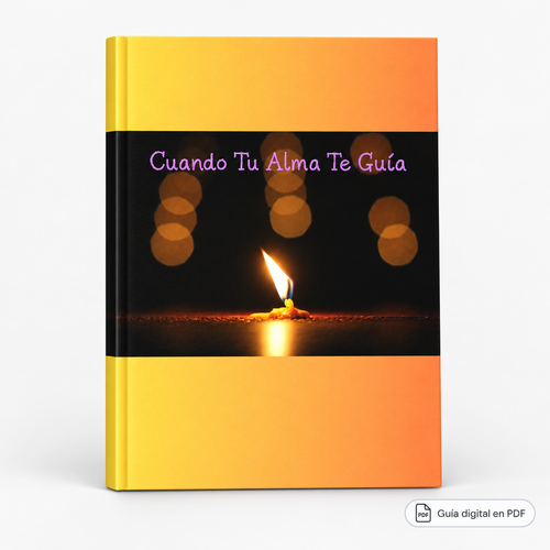 Propuesta de portada con los colores originales y la vela encendida